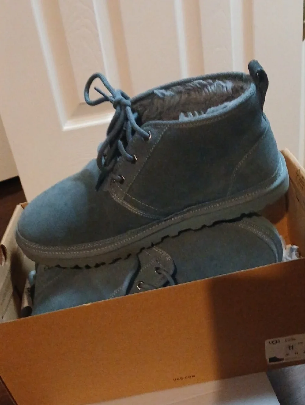 UGG Men's Teal Suede Chukka Boot with Plush Lining